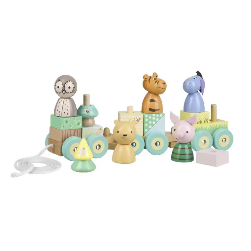 darveno-vlakche-za-darpane-mecho-puh-orange-tree-toys-ott08278-2 Дървено влакче за дърпане Мечо Пух, Orange Tree Toys 1
