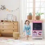 Дървена двустранна дъска със статив за рисуване, Super Girl 3