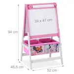 Дървена двустранна дъска със статив за рисуване, Super Girl 6