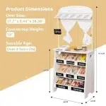 Детски дървен магазин за игра 2 в 1, Ginger Home 4