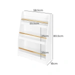 Дървена етажерка за детска стая, Бяла, Ginger Home 11