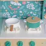 Детска дървена кухня с електронни котлони, Винтидж стил, Ginger Home 2