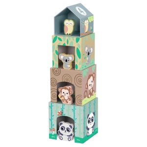 Tooky Toy Картонени кубчета с животни 3