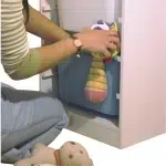 Шкаф с 4 кутии за съхранение на играчки, Бял, Ginger Home 3