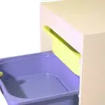 Шкаф с 4 кутии за съхранение на играчки, Бял, Ginger Home 4