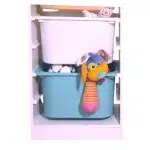 Шкаф с 4 кутии за съхранение на играчки, Бял, Ginger Home 5