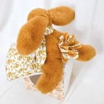 Плюшено зайче с кърпа за гушкане 16 см, жълто, Doudou 1