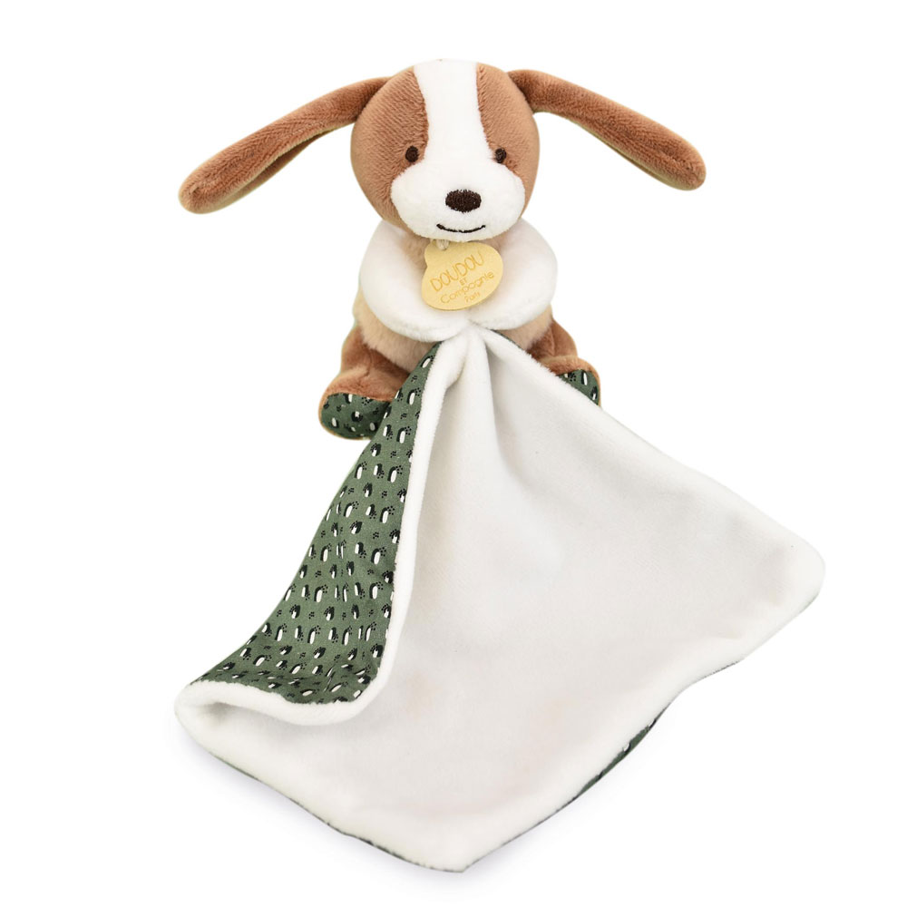 meka-igrachka-doudou-kuche-s-kyrpa-za-gushkane-415564 Мека играчка Doudou куче с кърпа за гушкане, 11 см