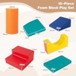Меки модули за игра и катерене, 10 броя, Costway FH10147GN 3