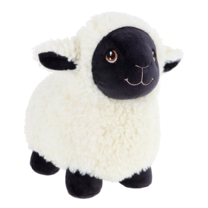 Плюшено бяло агънце с черно лице, 25 см, Keel Toys SE3062