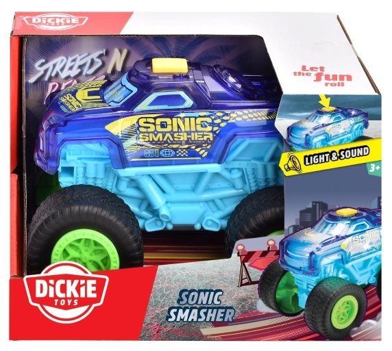 detska-muzikalna-kola-streak-monster-203762006 Музикална Pull Back кола Sonic Smasher Dickie Toys 203762006