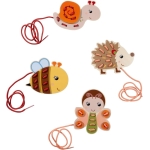 Eichhorn Дървени животни с конци за нанизване 100006846 2