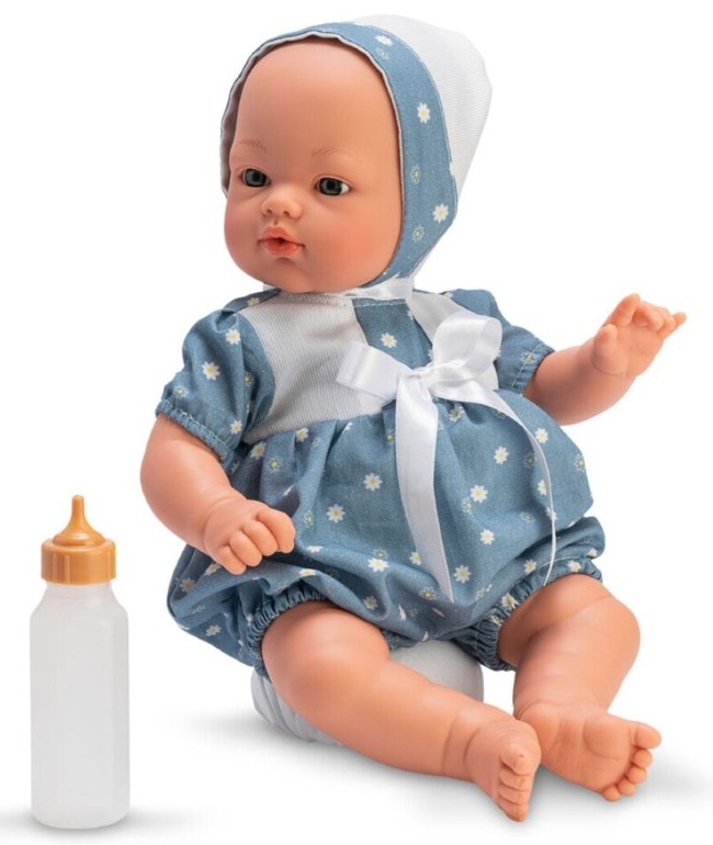 kukla-bebe-koke-s-sin-gashterizon-i-shishe-za-hranene-36-sm-asi-dolls-0408081 Кукла-бебе Коке със син гащеризон, 36 см, Asi 0408081