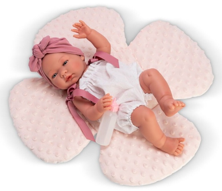 kukla-bebe-mariya-s-byal-gashterizon-i-vyzglavnitza-43-sm-asi-dolls-0367960 Кукла бебе Мария с бял гащеризон и възглавничка, 43 см, Asi 0367960