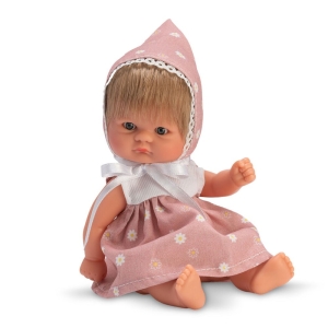 Asi Испанска кукла Чикита с розова рокля на цветя и шапка
