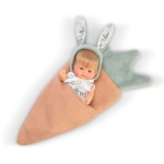 Asi Испанска кукла Чикита с къс гащеризон и спално чувалче морков 0117920 1