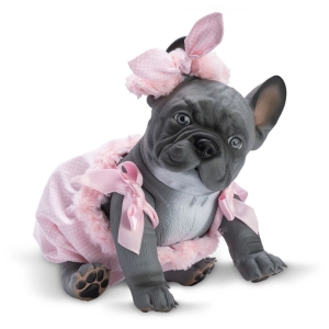 Asi Кукла куче Френски булдог Лили с розов гащеризон