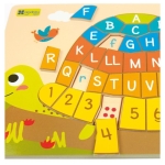 Andreu toys Пъзел с букви и цифри, Костенурка 16243-2