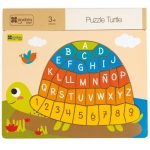 Andreu toys Пъзел с букви и цифри, Костенурка 16243-4