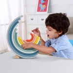 Дървена дъга Монтесори, Пастелни цветове, Tooky Toy th33n-8