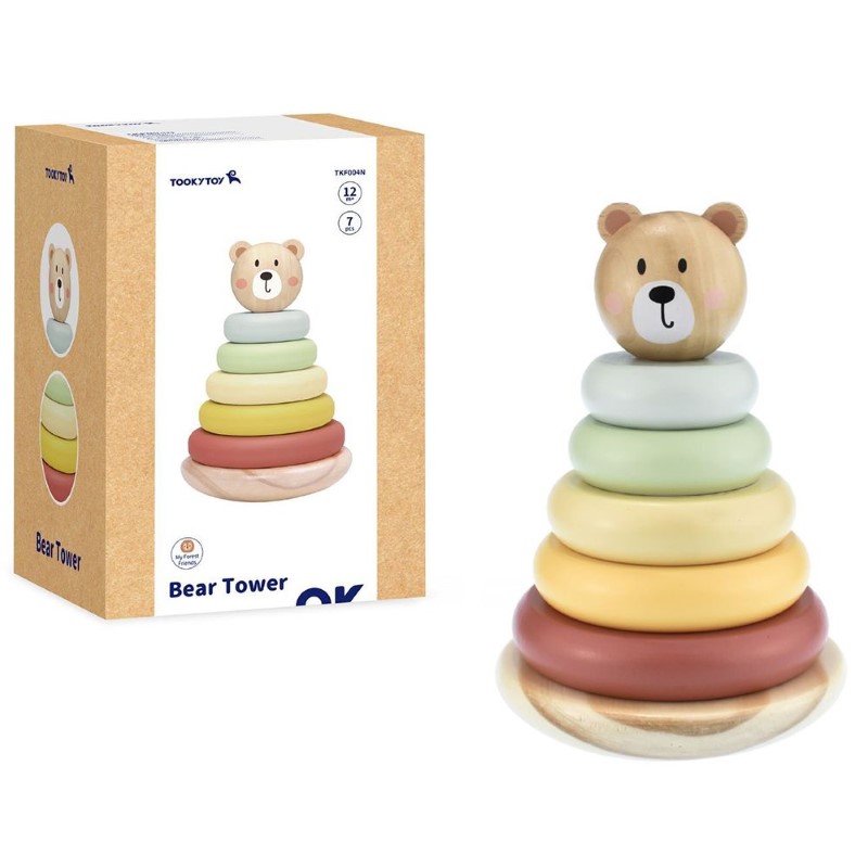 darvena-nizanka-meche-tooky-toy-TKF004N-1 Дървена низанка мече Tooky Toy TKF004N-1