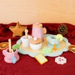 Детски дървен сервиз за чай с аксесоари Tooky Toy TJ271-7