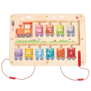 Двустранна дъска за писане на букви с магнитен лабиринт Lelin Toys L20255