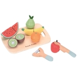 Детска дървена дъска с плодове за рязане Lelin Toys L40292 1