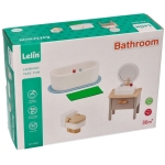 Lelin Toys Дървени мебели за игра, Баня 4