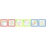 Гео борд - игра Монтесори, с ластици Tooky Toy TH248-2