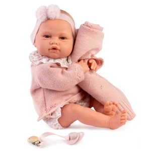 Красива кукла бебе София с одеяло и биберон Reborn, 50 см, Antonio Juan