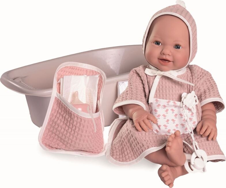 kukla-bebe-mia-s-aksesoari-za-kypane-42-sm-antonio-juan-50417-1 Пишкаща кукла бебе Миа с вана и аксесоари за къпане, 42 см, Antonio Juan 1
