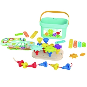 Мозайка и конструктор в куфарче Tooky Toys tj6321-1