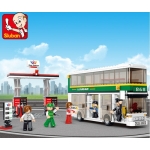 Конструктор Градски двуетажен автобус, 402 части, Sluban 4