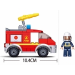 Конструктор Пожарна кола с бензинова станция, 136 части, Sluban 2
