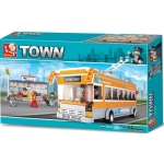 Конструктор Тролейбус с 5 фигури, 465 части, Sluban