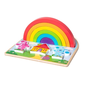 Дървен пъзел от 9 части Дъга, Melissa and Doug 13008-1-1