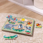 Дървен пъзел с животни Zoo Animals, Melissa and Doug 6075363-2