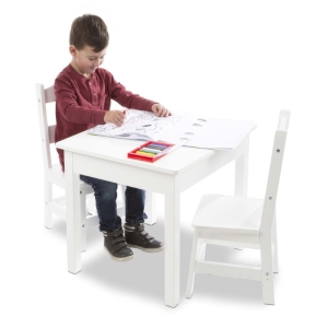 Детска дървена маса със столчета Бяла, Melissa and Doug 40225-4