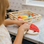Детски дървен комплект за рязане Плодове, Melissa and Doug 94041-5
