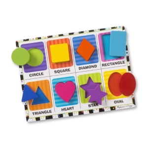 Детски дървен пъзел с цветове и форми, Melissa and Doug 13730-2