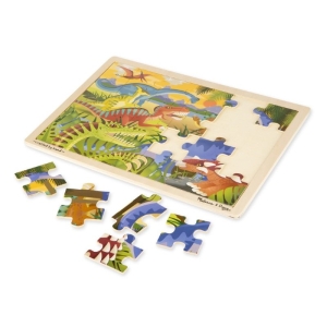 Детски дървен пъзел в рамка Динозаври, Melissa and Doug 19066-1