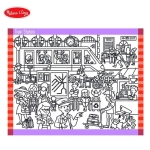 Книжка за оцветяване със стикери Град, Melissa and Doug 401500-2