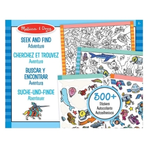 Книжка за оцветяване със стикери Приключения, Melissa and Doug 40151-1