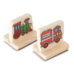 Комплект дървени печати Превозни средства, Melissa and Doug 12391-4
