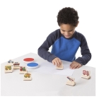 Комплект дървени печати Превозни средства, Melissa and Doug 12391-5