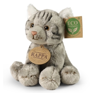Плюшено сиво коте, 14 см, Rappa 251861