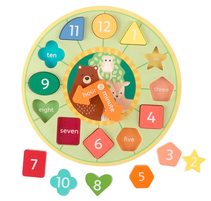 dyrven-chasovnik-s-chisla-za-sortirane-orange-tree-toys-ott13142-2 Дървен часовник с форми за сортиране, Orange Tree Toys_ott13142 2