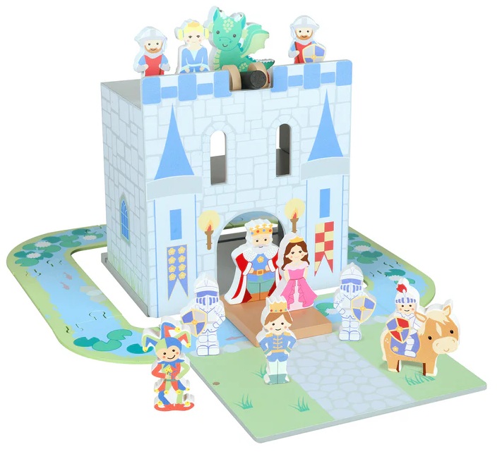 dyrven-zamak-s-prikazni-geroi-za-igra-orange-tree-toys-ott11393 Дървен замък с приказни герои за игра, Orange Tree Toys ott11393