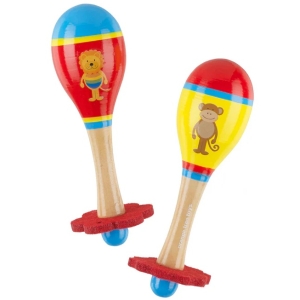 Дървени маракаси Лъв и маймунка, Orange Tree Toys ott14519